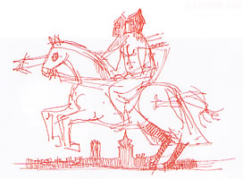 I Cavalieri Templari - disegno di Dilvo Lotti